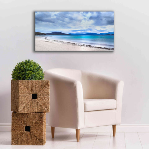 Image of 'Taransay Teal' by Lynne Douglas, Giclee Canvas Wall Art,40x20