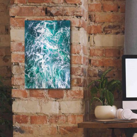 Image of 'Teal Embrace' by Lynne Douglas, Giclee Canvas Wall Art,12x18