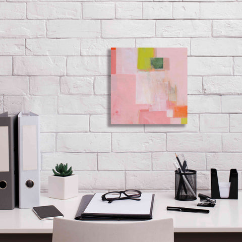 Image of 'Pink Squares' by Melissa Donoho, Giclee Canvas Wall Art,12x12