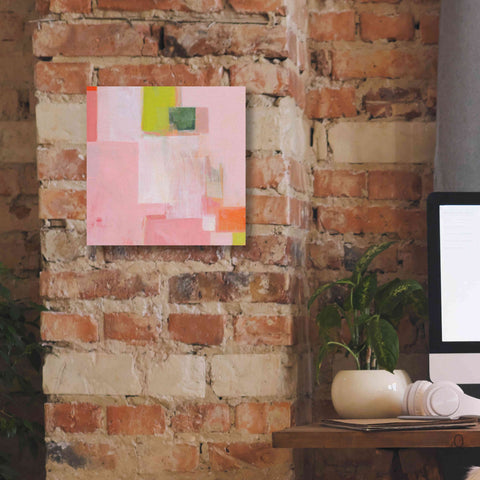 Image of 'Pink Squares' by Melissa Donoho, Giclee Canvas Wall Art,12x12