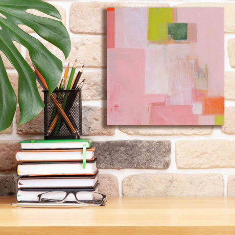 Image of 'Pink Squares' by Melissa Donoho, Giclee Canvas Wall Art,12x12