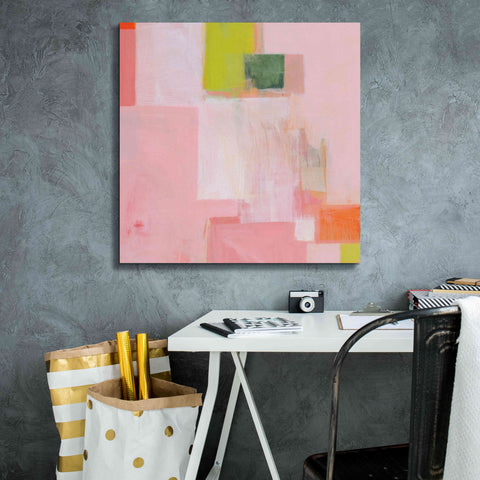 Image of 'Pink Squares' by Melissa Donoho, Giclee Canvas Wall Art,26x26