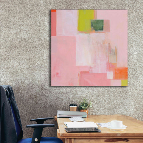 Image of 'Pink Squares' by Melissa Donoho, Giclee Canvas Wall Art,37x37