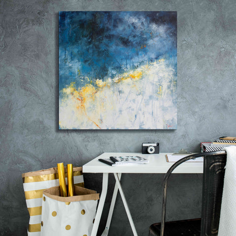 Image of 'Yellow Bloom' by Patrick Dennis, Giclee Canvas Wall Art,26 x 26