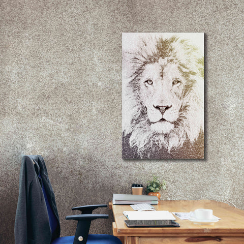 Image of 'Lion' by Paula Belle Flores, Giclee Canvas Wall Art,26 x 40