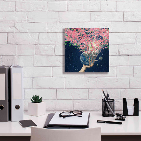 Image of 'Love Makes The Faith Bloom' by Paula Belle Flores, Giclee Canvas Wall Art,12 x 12