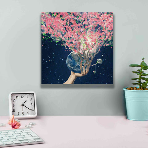 Image of 'Love Makes The Faith Bloom' by Paula Belle Flores, Giclee Canvas Wall Art,12 x 12