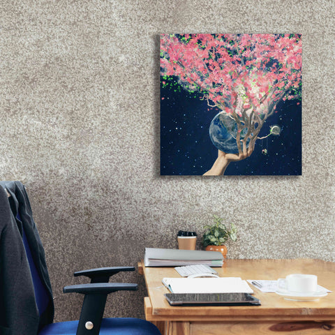 Image of 'Love Makes The Faith Bloom' by Paula Belle Flores, Giclee Canvas Wall Art,26 x 26