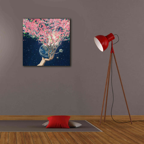 Image of 'Love Makes The Faith Bloom' by Paula Belle Flores, Giclee Canvas Wall Art,26 x 26