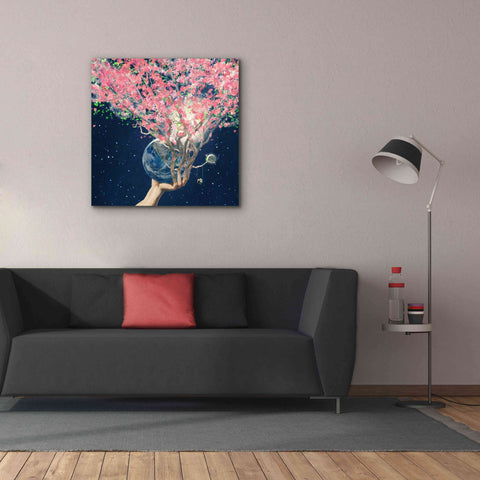 Image of 'Love Makes The Faith Bloom' by Paula Belle Flores, Giclee Canvas Wall Art,37 x 37