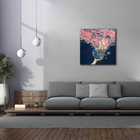 Image of 'Love Makes The Faith Bloom' by Paula Belle Flores, Giclee Canvas Wall Art,37 x 37