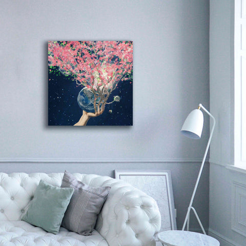 Image of 'Love Makes The Faith Bloom' by Paula Belle Flores, Giclee Canvas Wall Art,37 x 37