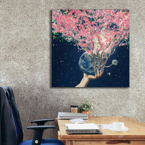 Image of 'Love Makes The Faith Bloom' by Paula Belle Flores, Giclee Canvas Wall Art,37 x 37