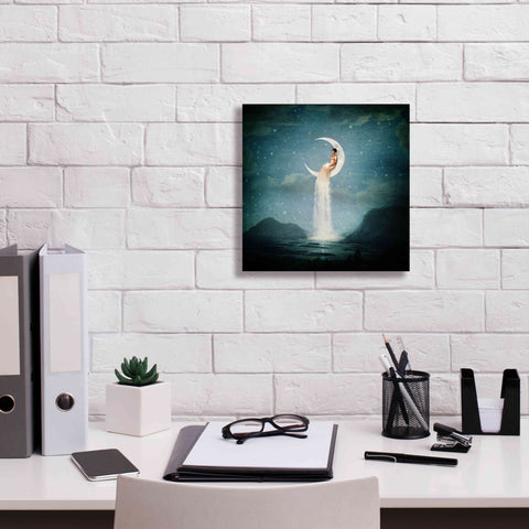 Image of 'Moon River Lady' by Paula Belle Flores, Giclee Canvas Wall Art,12 x 12