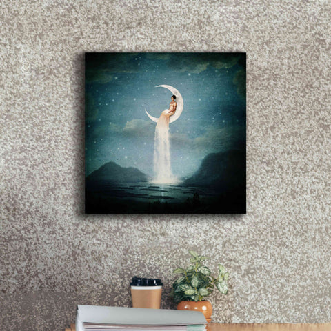 Image of 'Moon River Lady' by Paula Belle Flores, Giclee Canvas Wall Art,18 x 18