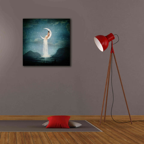 Image of 'Moon River Lady' by Paula Belle Flores, Giclee Canvas Wall Art,26 x 26