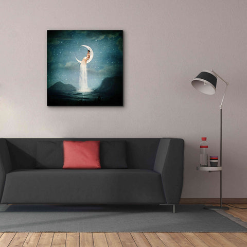 Image of 'Moon River Lady' by Paula Belle Flores, Giclee Canvas Wall Art,37 x 37