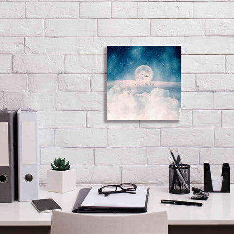 Image of 'Moonrise Over the Clouds' by Paula Belle Flores, Giclee Canvas Wall Art,12 x 12