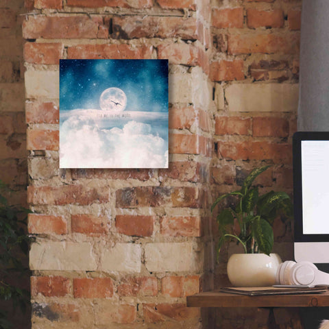 Image of 'Moonrise Over the Clouds' by Paula Belle Flores, Giclee Canvas Wall Art,12 x 12