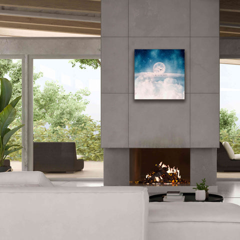 Image of 'Moonrise Over the Clouds' by Paula Belle Flores, Giclee Canvas Wall Art,26 x 26