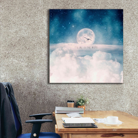 Image of 'Moonrise Over the Clouds' by Paula Belle Flores, Giclee Canvas Wall Art,37 x 37