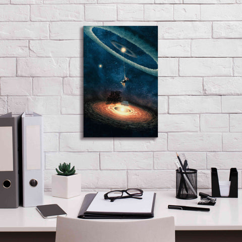 Image of 'My Dream House in Another Galaxy' by Paula Belle Flores, Giclee Canvas Wall Art,12 x 18