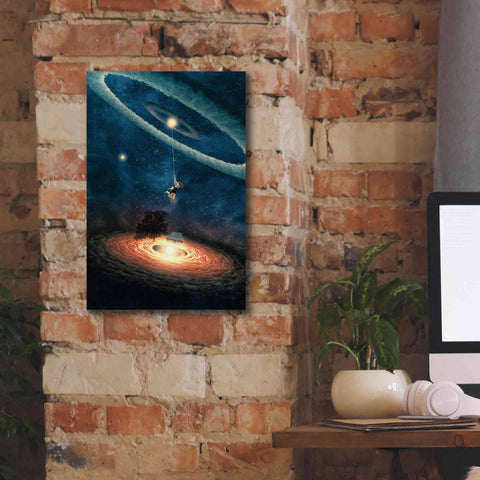 Image of 'My Dream House in Another Galaxy' by Paula Belle Flores, Giclee Canvas Wall Art,12 x 18