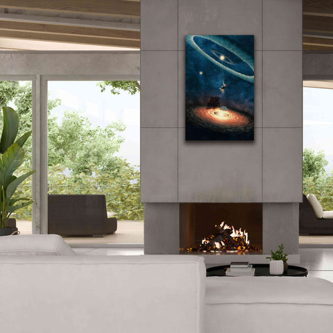 Image of 'My Dream House in Another Galaxy' by Paula Belle Flores, Giclee Canvas Wall Art,26 x 40