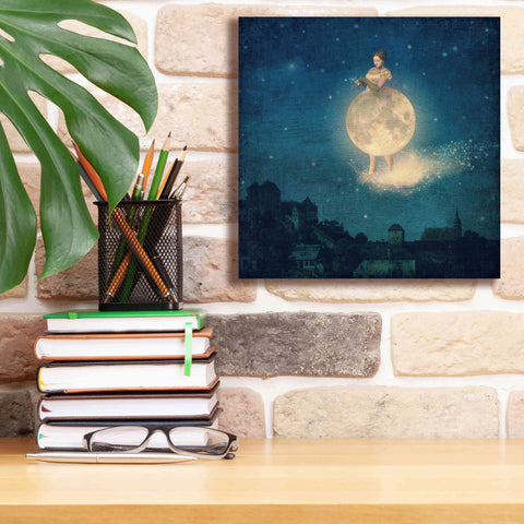 Image of 'Shhh Lady Night is Coming' by Paula Belle Flores, Giclee Canvas Wall Art,12 x 12