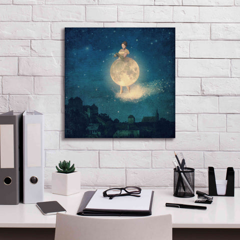 Image of 'Shhh Lady Night is Coming' by Paula Belle Flores, Giclee Canvas Wall Art,18 x 18