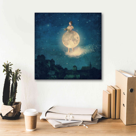 Image of 'Shhh Lady Night is Coming' by Paula Belle Flores, Giclee Canvas Wall Art,18 x 18