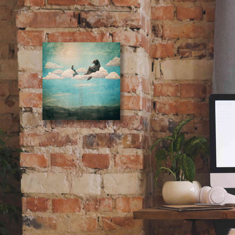 Image of 'Tea Time With Ala The Bear' by Paula Belle Flores, Giclee Canvas Wall Art,12 x 12