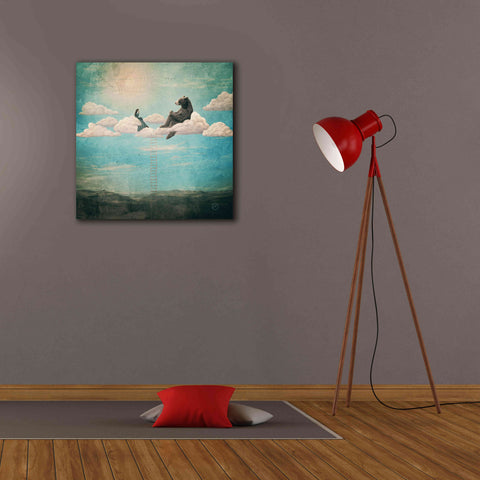 Image of 'Tea Time With Ala The Bear' by Paula Belle Flores, Giclee Canvas Wall Art,26 x 26