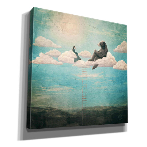 Image of 'Tea Time With Ala The Bear' by Paula Belle Flores, Giclee Canvas Wall Art