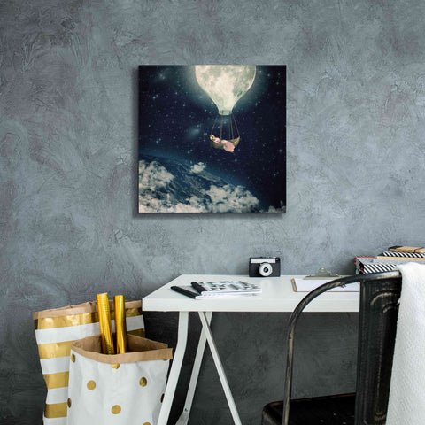 Image of 'The Moon Carries Me Away' by Paula Belle Flores, Giclee Canvas Wall Art,18 x 18