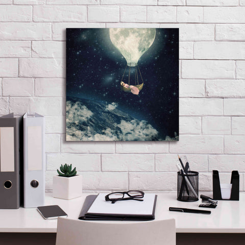 Image of 'The Moon Carries Me Away' by Paula Belle Flores, Giclee Canvas Wall Art,18 x 18