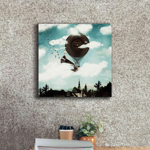 Image of 'The Travelling Ballerina' by Paula Belle Flores, Giclee Canvas Wall Art,18 x 18