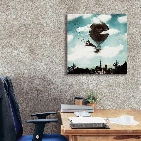 Image of 'The Travelling Ballerina' by Paula Belle Flores, Giclee Canvas Wall Art,26 x 26