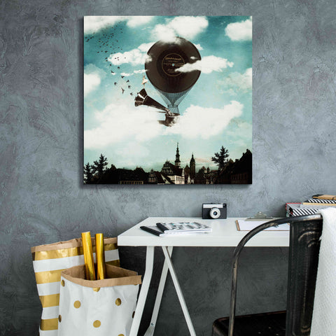 Image of 'The Travelling Ballerina' by Paula Belle Flores, Giclee Canvas Wall Art,26 x 26