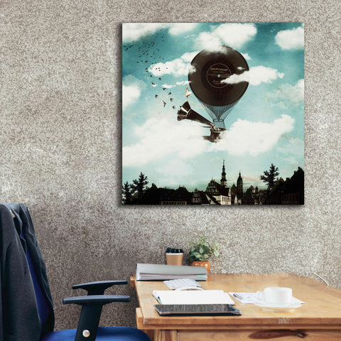 Image of 'The Travelling Ballerina' by Paula Belle Flores, Giclee Canvas Wall Art,37 x 37