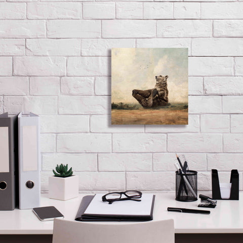 Image of 'Yo The Yoga Bear' by Paula Belle Flores, Giclee Canvas Wall Art,12 x 12