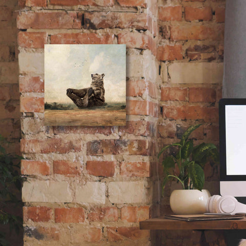 Image of 'Yo The Yoga Bear' by Paula Belle Flores, Giclee Canvas Wall Art,12 x 12