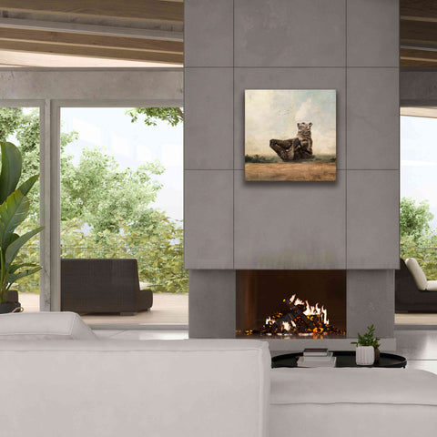 Image of 'Yo The Yoga Bear' by Paula Belle Flores, Giclee Canvas Wall Art,26 x 26