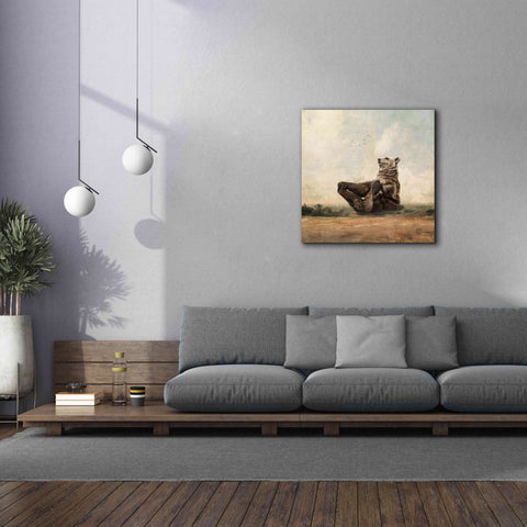 Image of 'Yo The Yoga Bear' by Paula Belle Flores, Giclee Canvas Wall Art,37 x 37