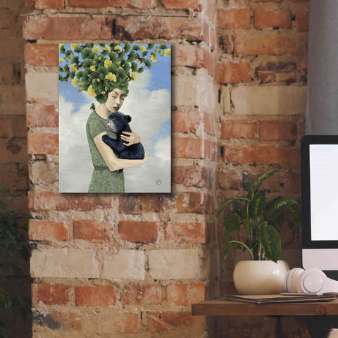 Image of 'You Are Safe - Bear' by Paula Belle Flores, Giclee Canvas Wall Art,12 x 16