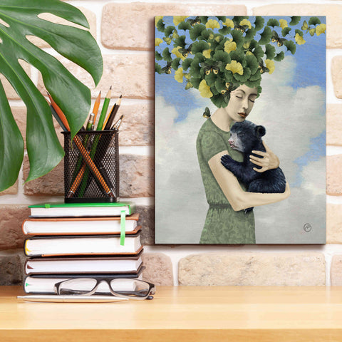 Image of 'You Are Safe - Bear' by Paula Belle Flores, Giclee Canvas Wall Art,12 x 16