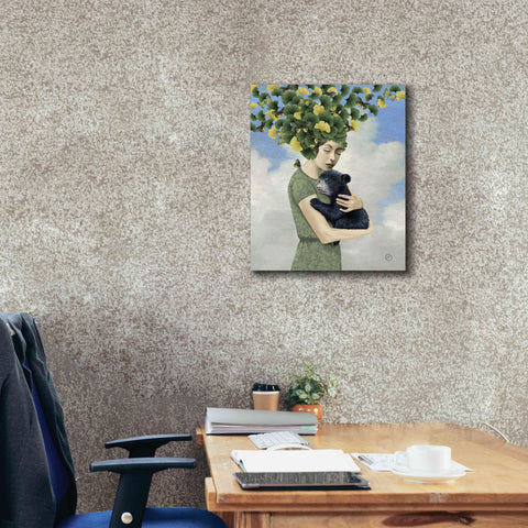 Image of 'You Are Safe - Bear' by Paula Belle Flores, Giclee Canvas Wall Art,20 x 24