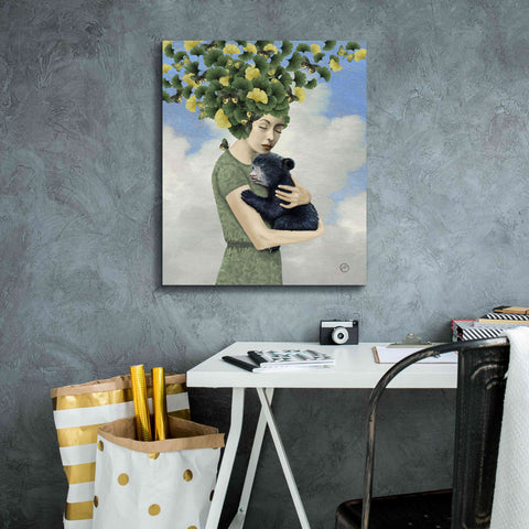 Image of 'You Are Safe - Bear' by Paula Belle Flores, Giclee Canvas Wall Art,20 x 24