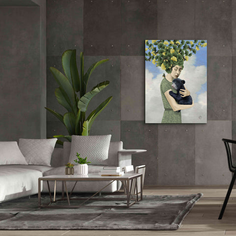 Image of 'You Are Safe - Bear' by Paula Belle Flores, Giclee Canvas Wall Art,40 x 54