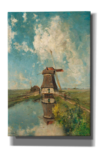 Image of 'A Windmill on a Polder Waterway c. 1889' by Gabriel, Giclee Canvas Wall Art